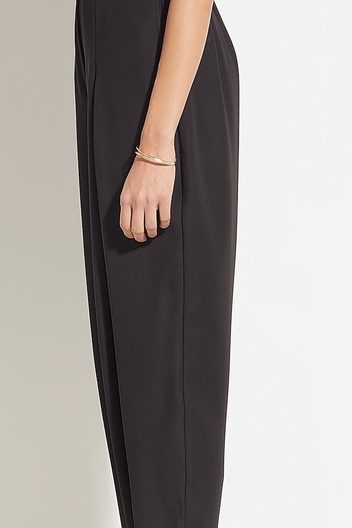 Black Masai Cargo Pants With Belt by 431-88 By Shweta Kapur at Pernia's Pop Up Shop