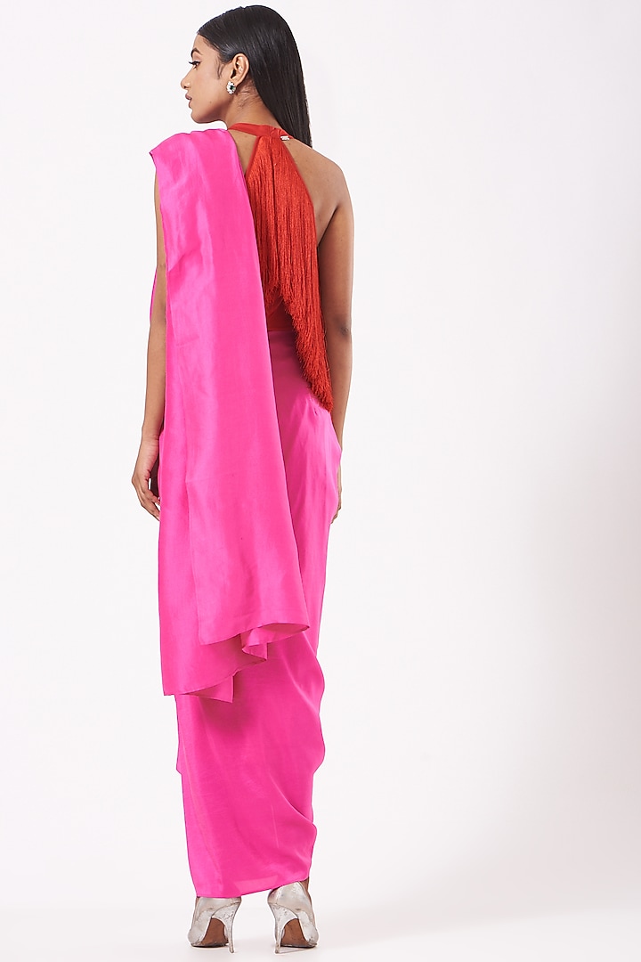 Red Fringe Top by 431-88 By Shweta Kapur at Pernia's Pop Up Shop