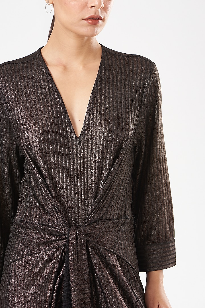 Sepia Brown Jersey Kaftan Vacation Dress by 431-88 By Shweta Kapur at Pernia's Pop Up Shop