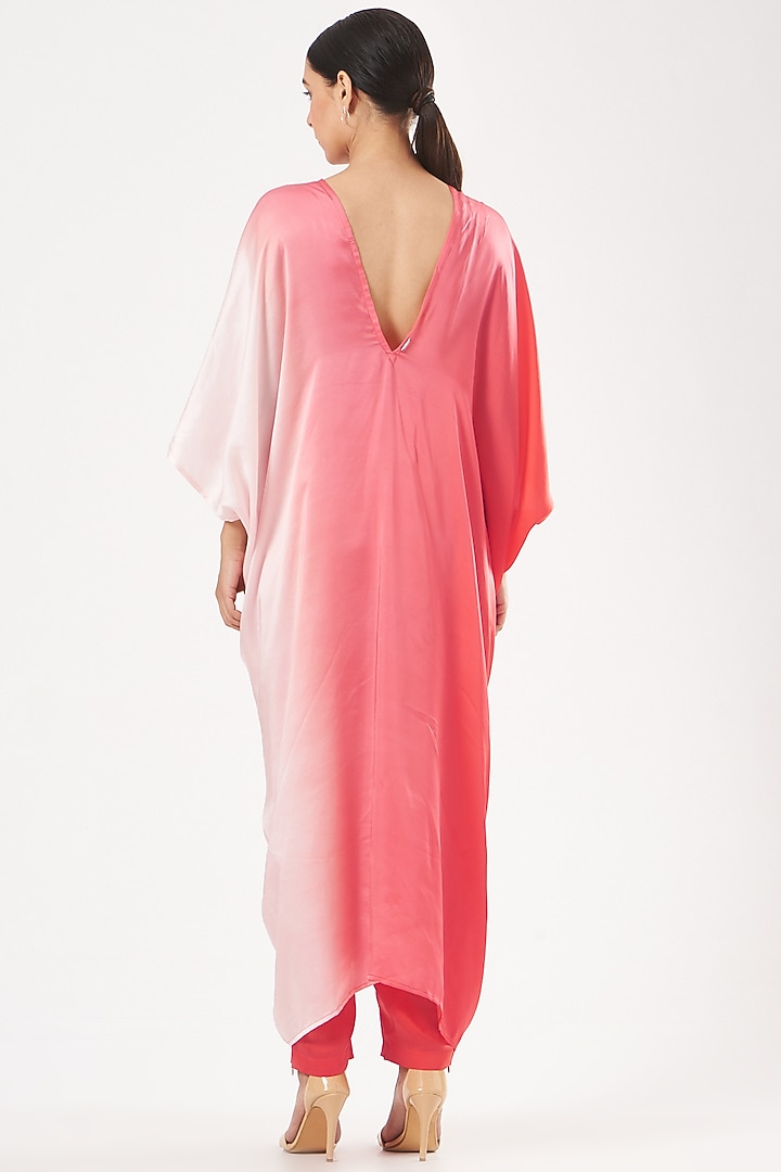 Orange Bamboo Silk Kurta Set by 431-88 By Shweta Kapur at Pernia's Pop Up Shop