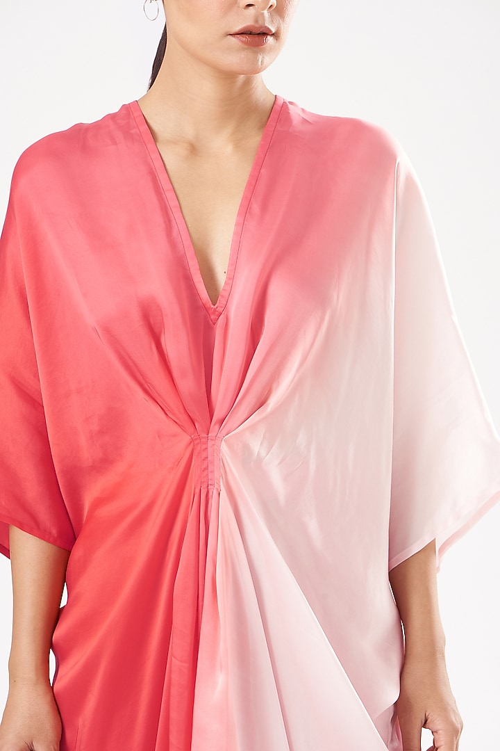 Orange Bamboo Silk Kurta Set by 431-88 By Shweta Kapur at Pernia's Pop Up Shop