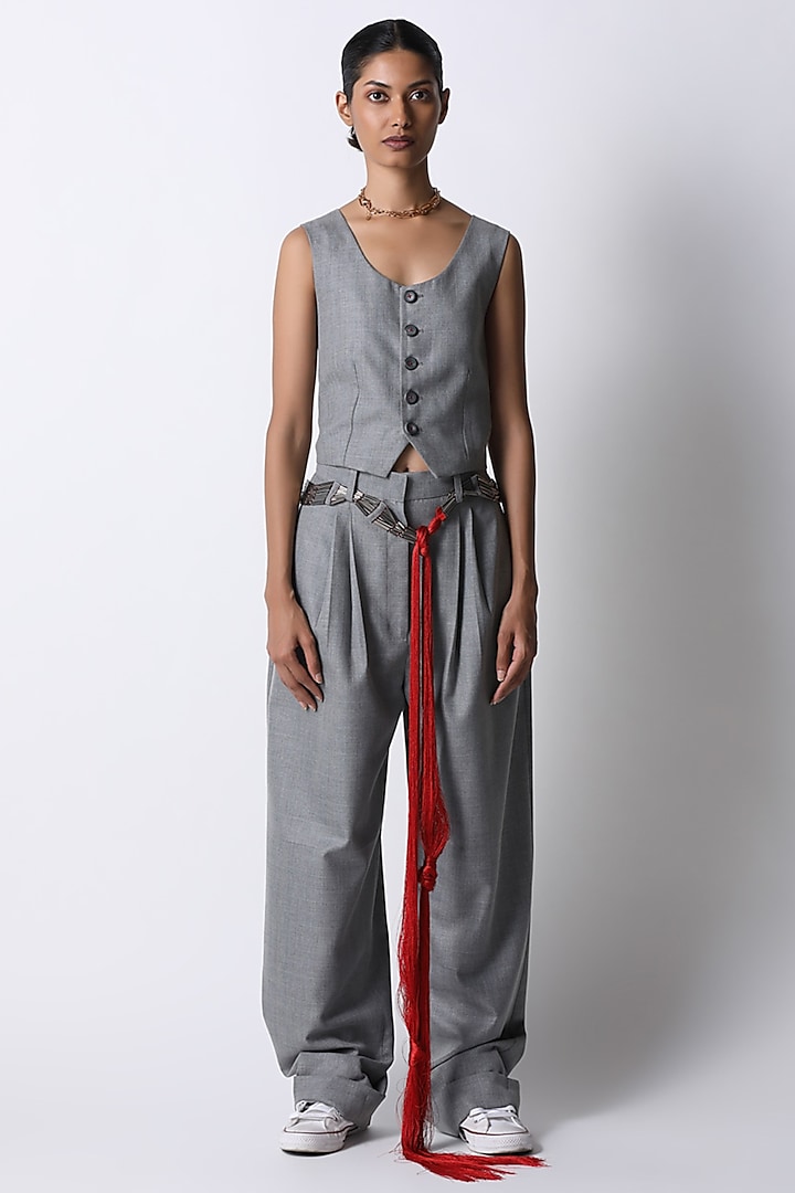 Grey Suiting Pants by 431-88 By Shweta Kapur