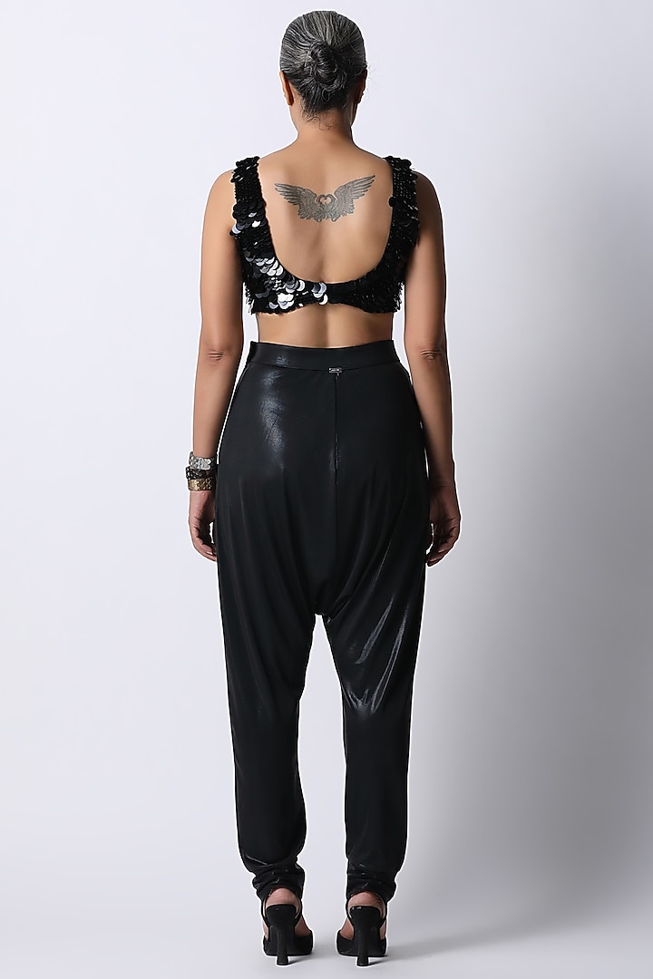 Black Jersey Pants by 431-88 By Shweta Kapur at Pernia's Pop Up Shop