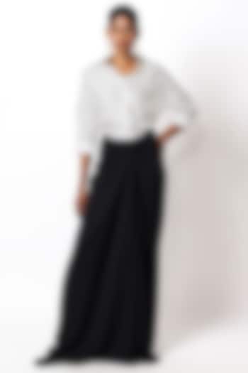 White Silk Shirt by 431-88 By Shweta Kapur at Pernia's Pop Up Shop