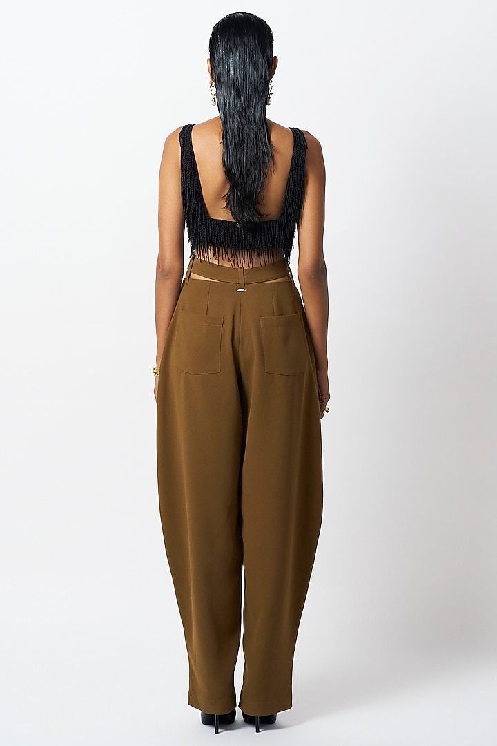 Brown Suiting Pants by 431-88 By Shweta Kapur at Pernia's Pop Up Shop