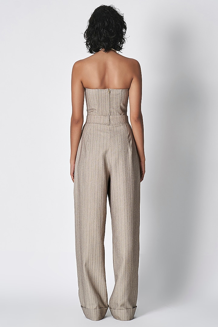 Dull Grey Luxe Suiting Blazer Set by 431-88 By Shweta Kapur at Pernia's Pop Up Shop