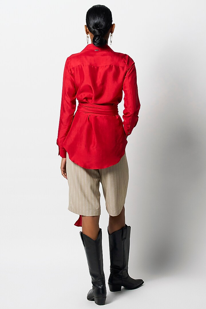 Beige Suiting Sequin Embroidered Shorts by 431-88 By Shweta Kapur at Pernia's Pop Up Shop