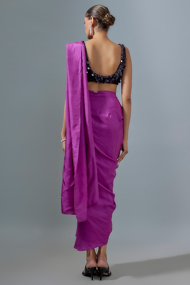 Purple Silk Wedding Saree by 431-88 By Shweta Kapur at Pernia's Pop Up Shop