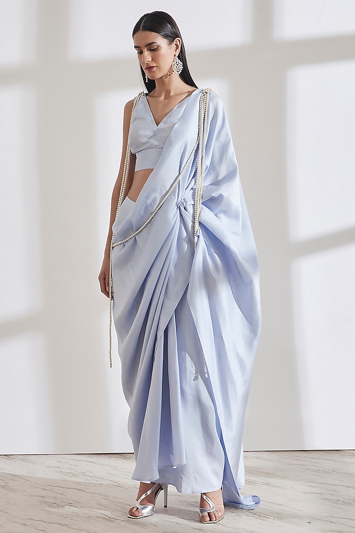 Ice Silk Wedding Saree by 431-88 By Shweta Kapur at Pernia's Pop Up Shop