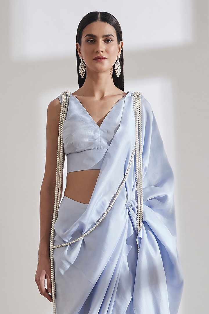 Ice Silk Wedding Saree by 431-88 By Shweta Kapur at Pernia's Pop Up Shop