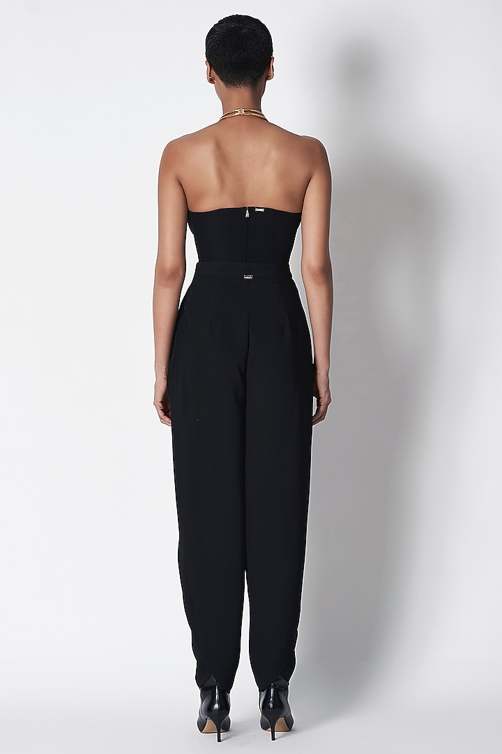 Black Micropoly Dhoti by 431-88 By Shweta Kapur at Pernia's Pop Up Shop