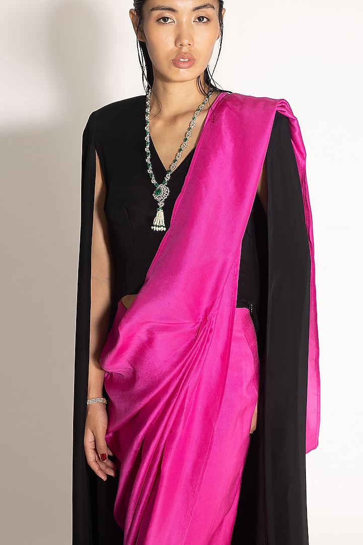 Fuschia Pink Silk Wedding Saree by 431-88 By Shweta Kapur at Pernia's Pop Up Shop