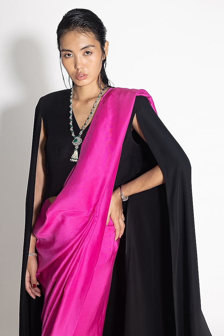 Fuschia Pink Silk Wedding Saree by 431-88 By Shweta Kapur at Pernia's Pop Up Shop