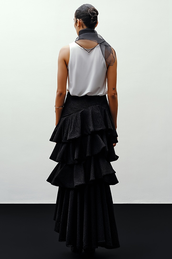 White Jersey Ganji Top by 431-88 By Shweta Kapur at Pernia's Pop Up Shop