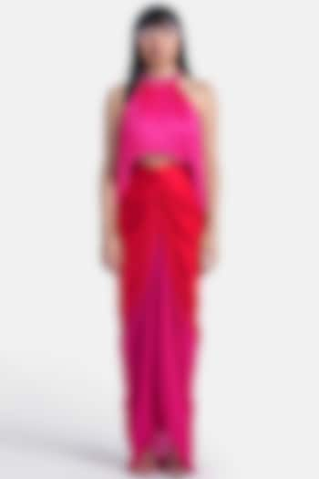 Fuchsia Embellished Top by 431-88 By Shweta Kapur