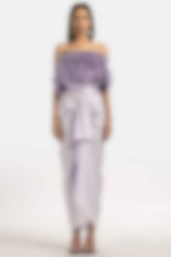 Lilac Embellished Tube Top by 431-88 By Shweta Kapur