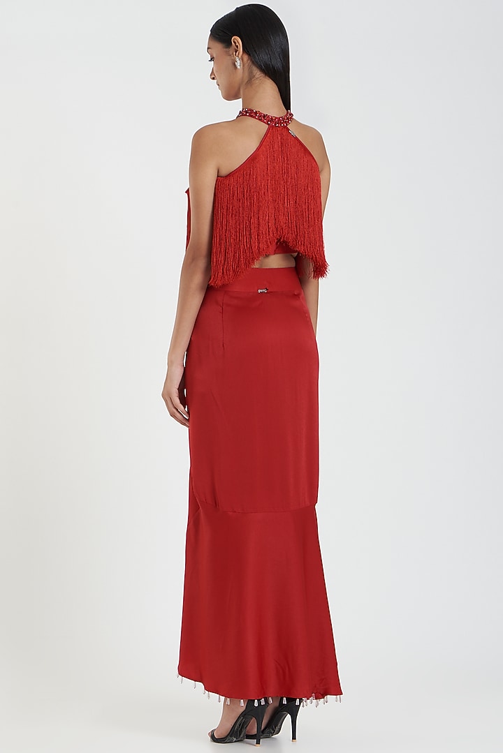 Red Embellished Top by 431-88 By Shweta Kapur at Pernia's Pop Up Shop