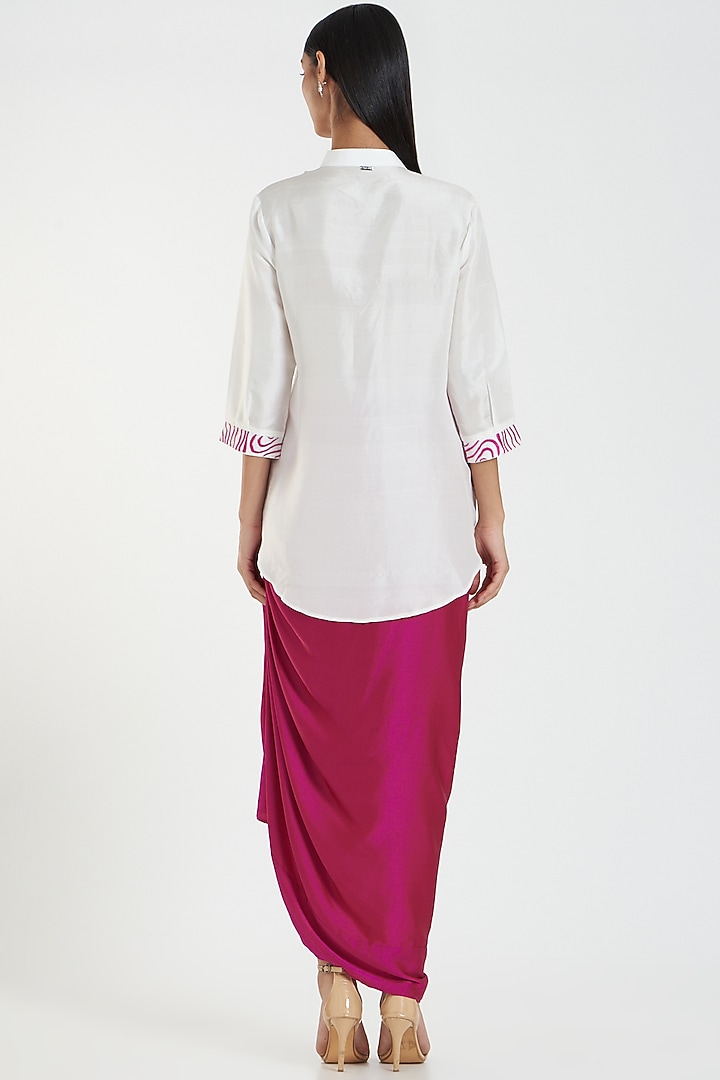 White Silk Shirt by 431-88 By Shweta Kapur at Pernia's Pop Up Shop