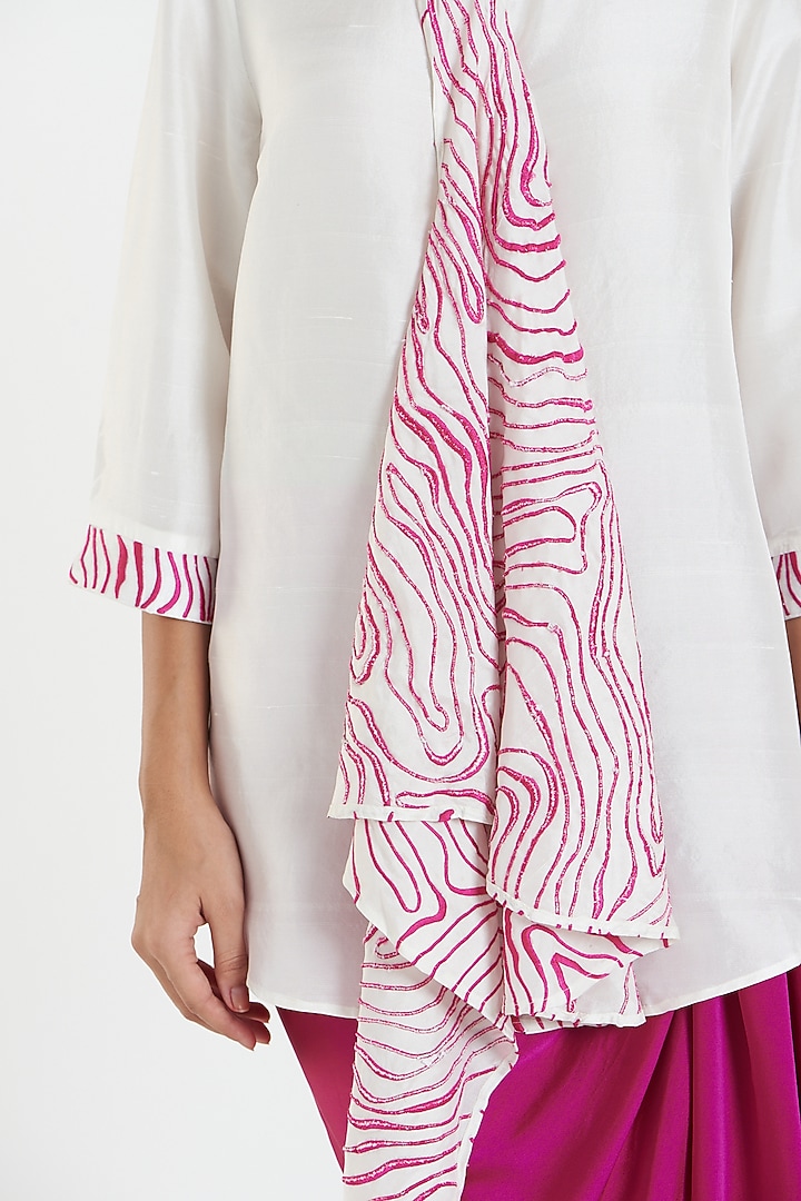 White Silk Shirt by 431-88 By Shweta Kapur at Pernia's Pop Up Shop