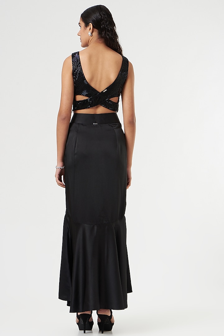 Black Cotton Embroidered Top by 431-88 By Shweta Kapur at Pernia's Pop Up Shop