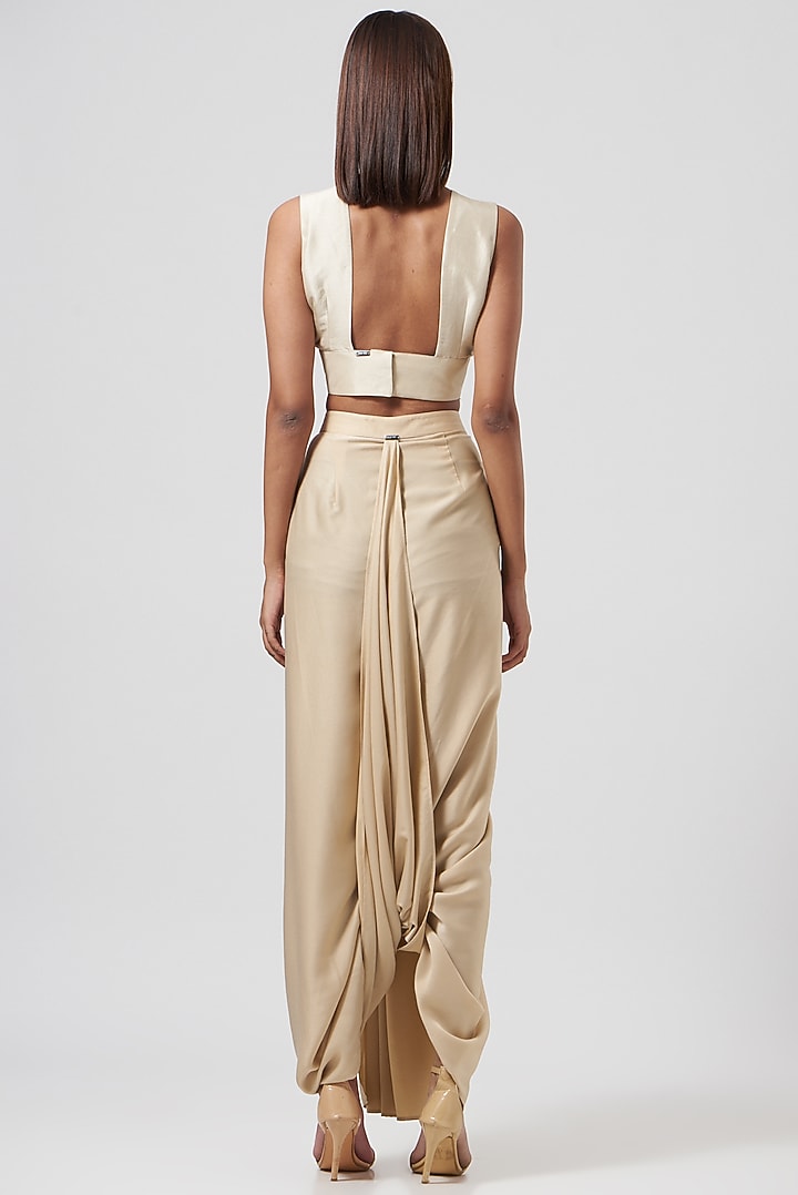 Ivory Silk Blouse by 431-88 By Shweta Kapur at Pernia's Pop Up Shop