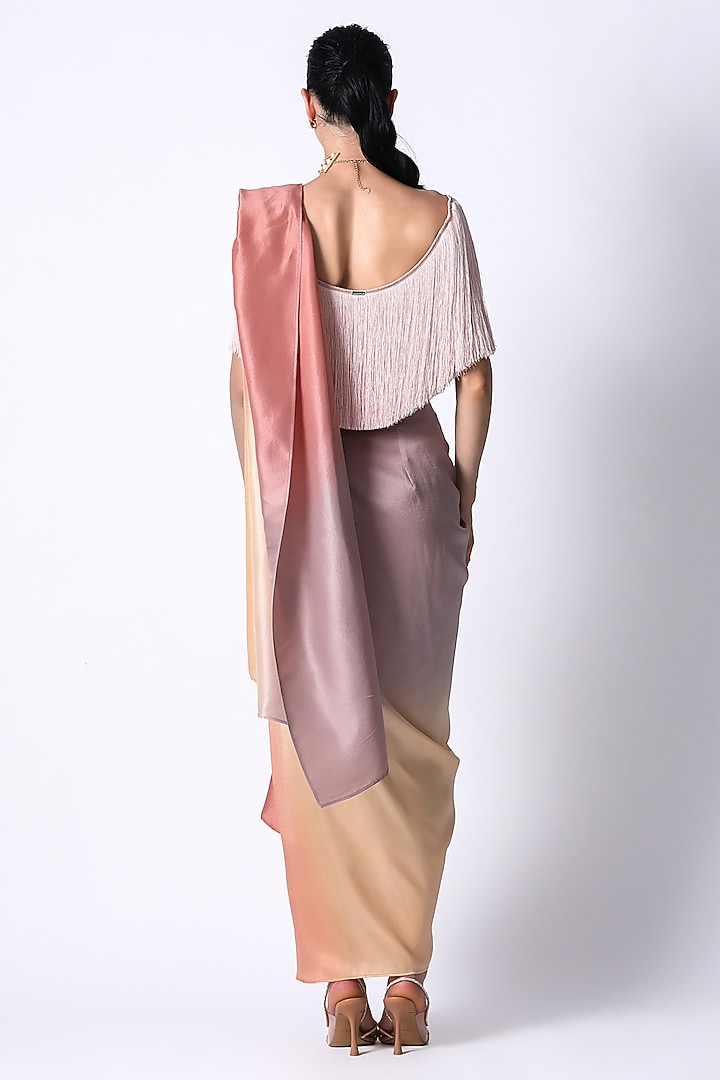 Baby Pink Fringe Top by 431-88 By Shweta Kapur at Pernia's Pop Up Shop