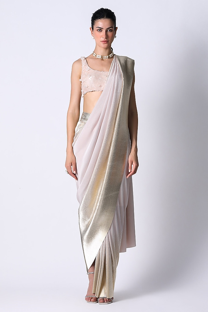 Baby Pink Silk Blouse by 431-88 By Shweta Kapur at Pernia's Pop Up Shop