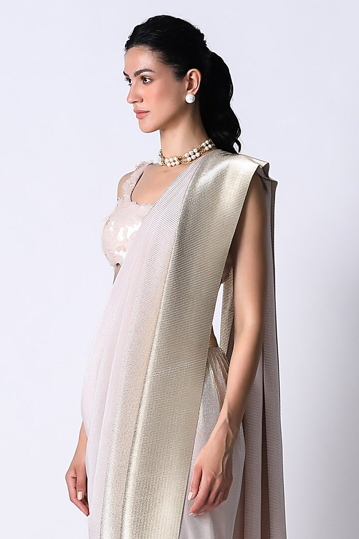 Baby Pink Silk Blouse by 431-88 By Shweta Kapur at Pernia's Pop Up Shop