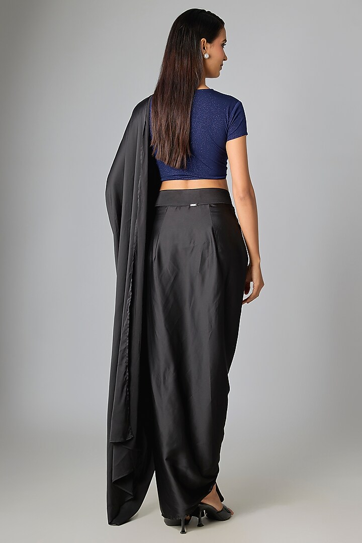 Navy Shimmer Jersey Top by 431-88 By Shweta Kapur at Pernia's Pop Up Shop
