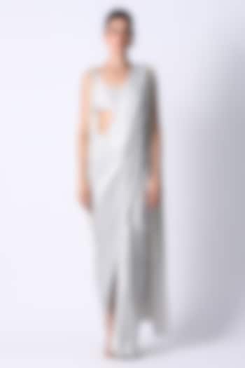 White Silk Blouse by 431-88 By Shweta Kapur at Pernia's Pop Up Shop