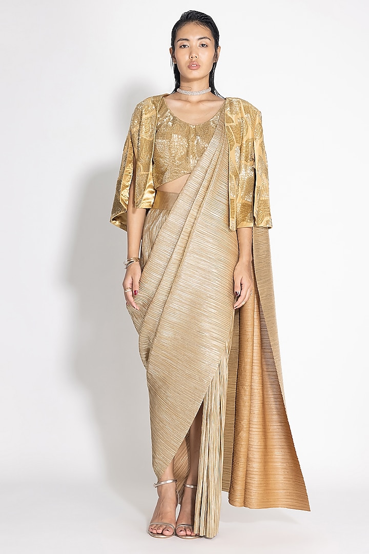 Gold Cotton Top by 431-88 By Shweta Kapur at Pernia's Pop Up Shop