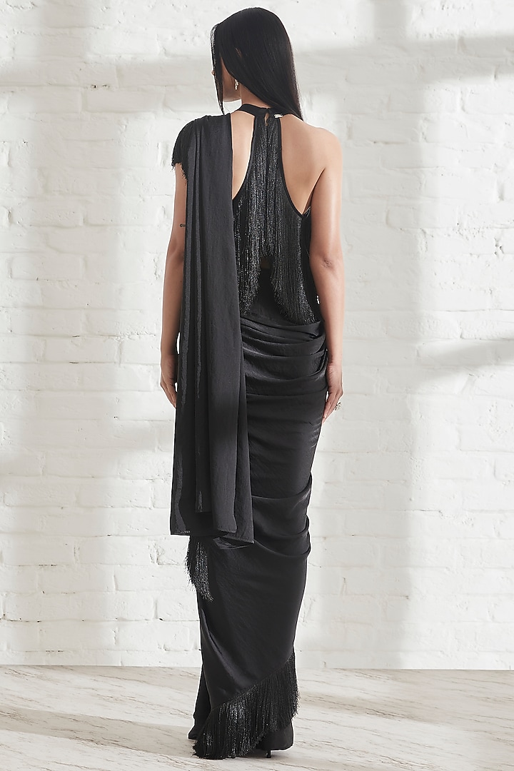 Black Halter Neck Top by 431-88 By Shweta Kapur at Pernia's Pop Up Shop