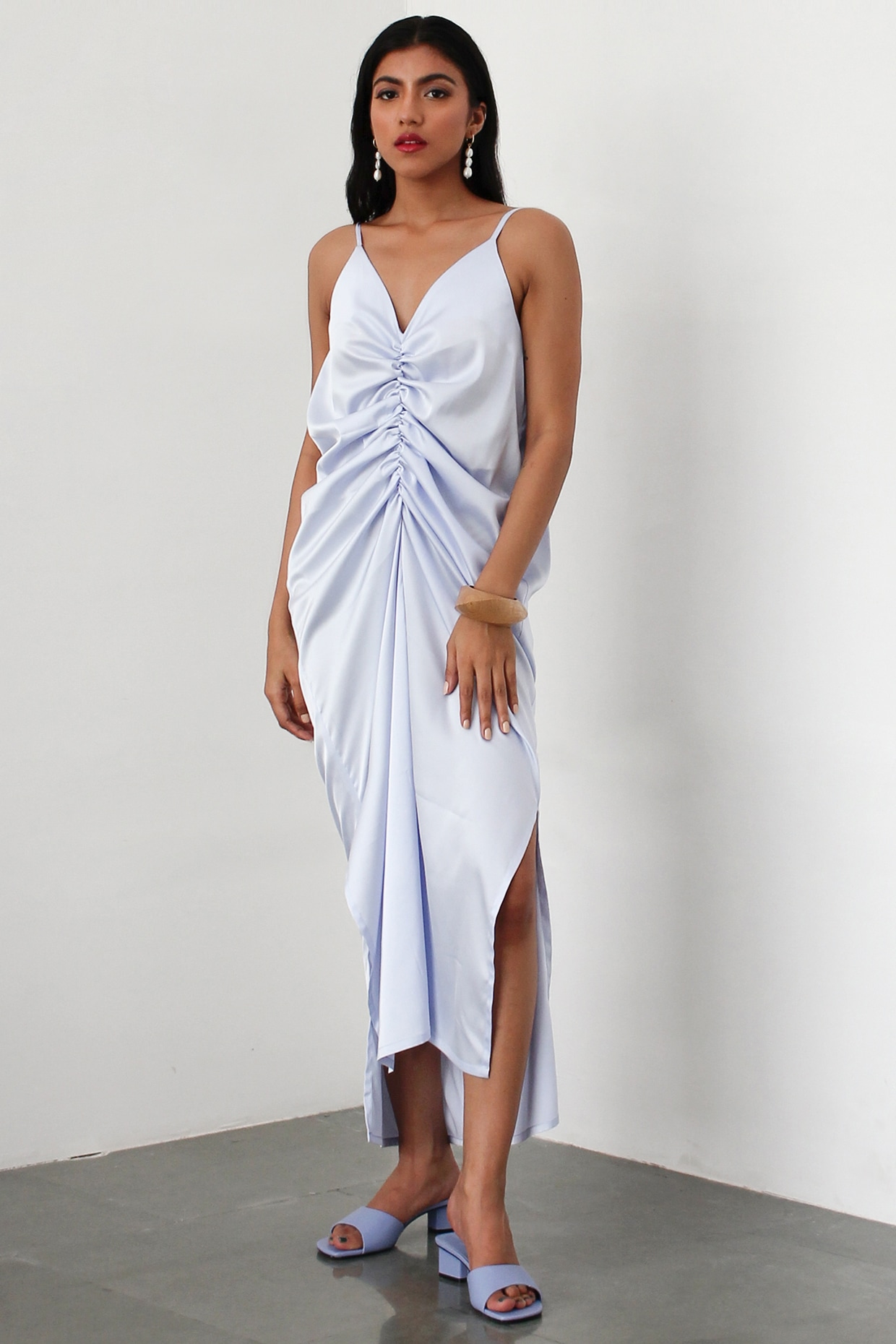 Ice blue slip dress hotsell