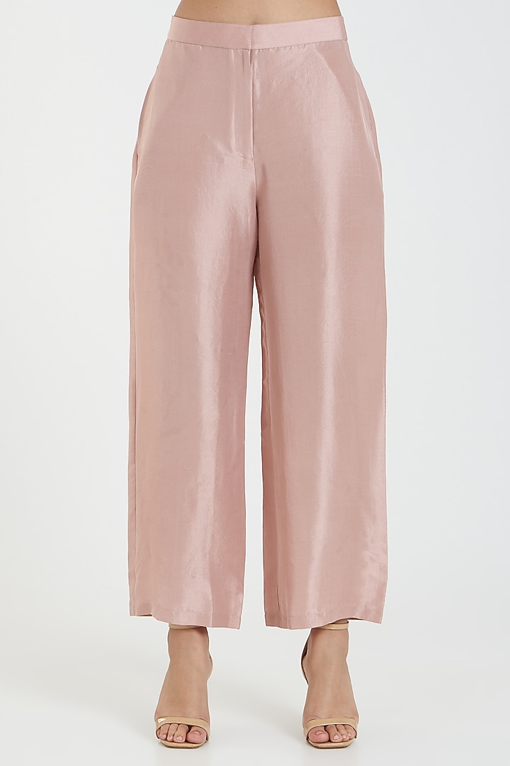 Baby Pink Silk Kurta Set by 431-88 By Shweta Kapur at Pernia's Pop Up Shop