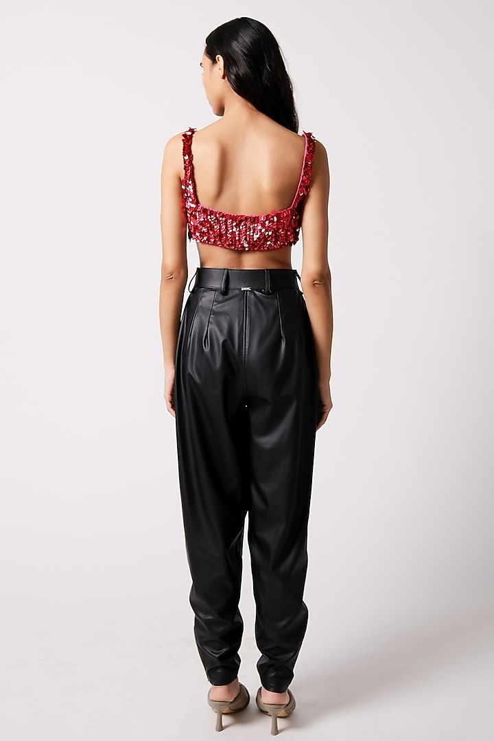 Fuchsia Hand Embroidered Blouse by 431-88 By Shweta Kapur at Pernia's Pop Up Shop