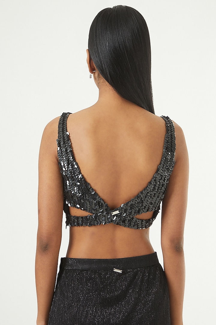 Black Hand Embroidered Blouse by 431-88 By Shweta Kapur at Pernia's Pop Up Shop