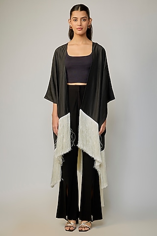 Black Lycra Pants by 431-88 By Shweta Kapur