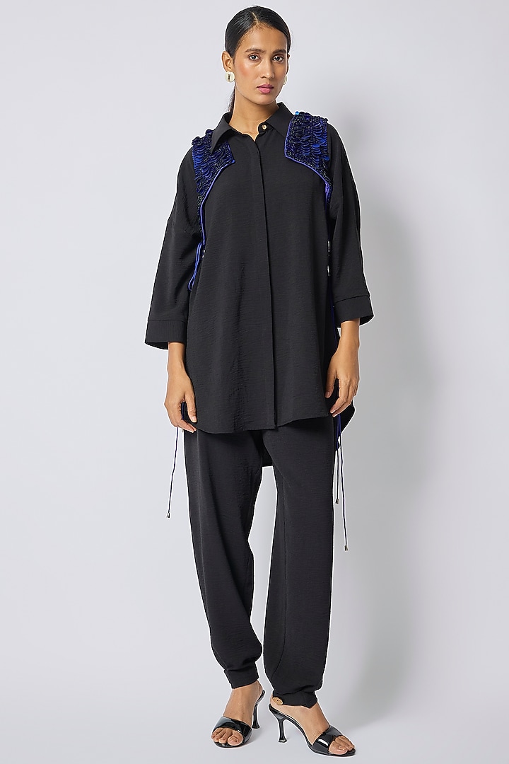 Black Crepe Co-Ord Set by 431-88 By Shweta Kapur at Pernia's Pop Up Shop