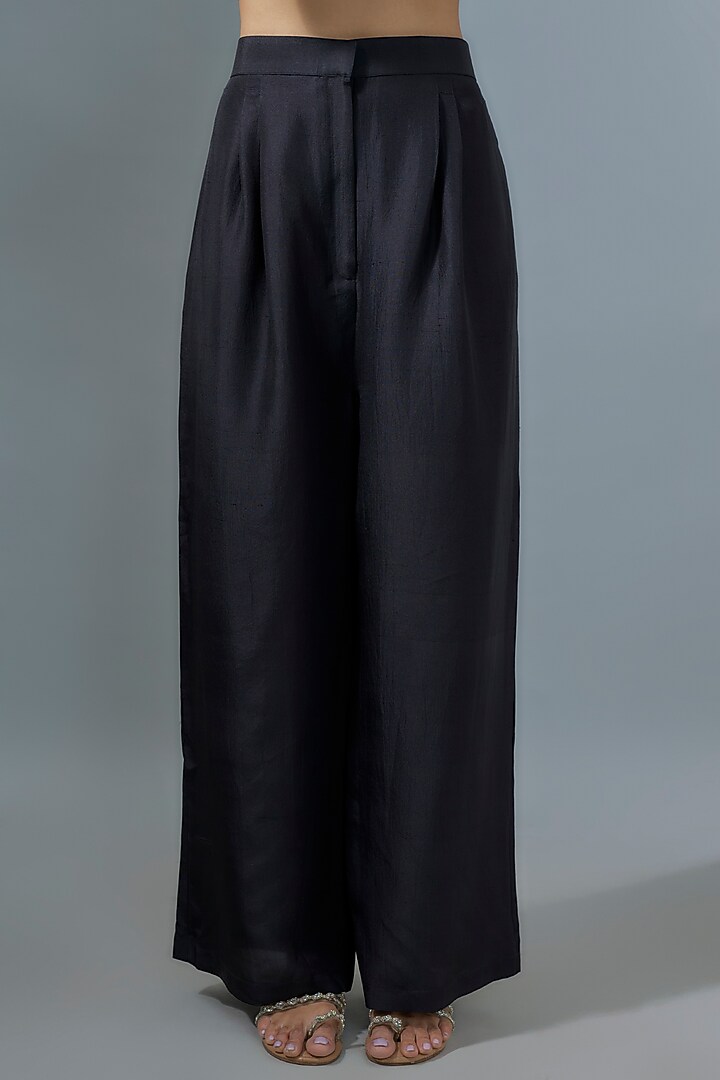 Black Silk Kurta Set by 431-88 By Shweta Kapur at Pernia's Pop Up Shop