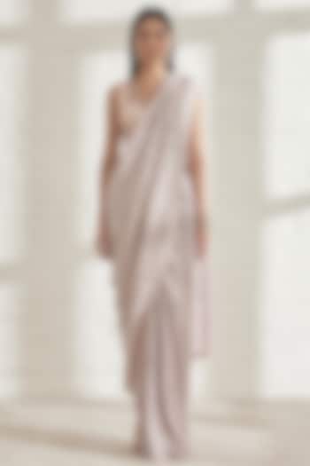 Silver Pink Metallic Wedding Saree Set by 431-88 By Shweta Kapur at Pernia's Pop Up Shop