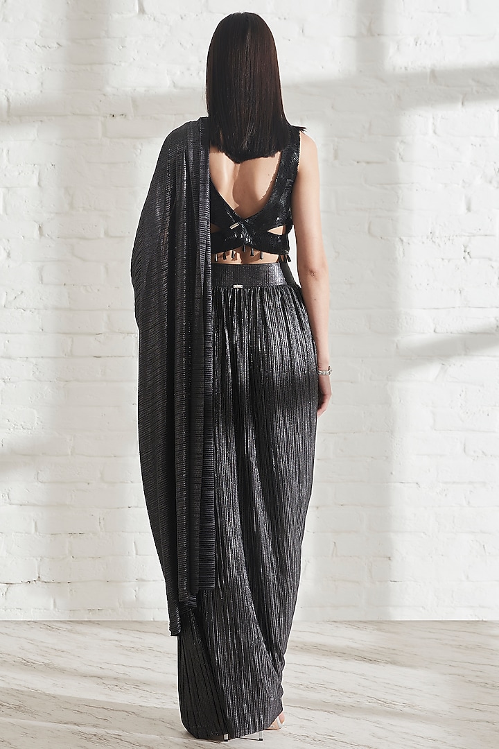 Black Cotton Drop-Top by 431-88 By Shweta Kapur at Pernia's Pop Up Shop