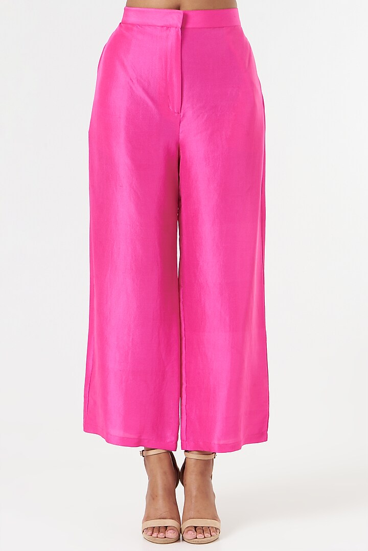 Fuchsia Silk Kurta Set by 431-88 By Shweta Kapur at Pernia's Pop Up Shop