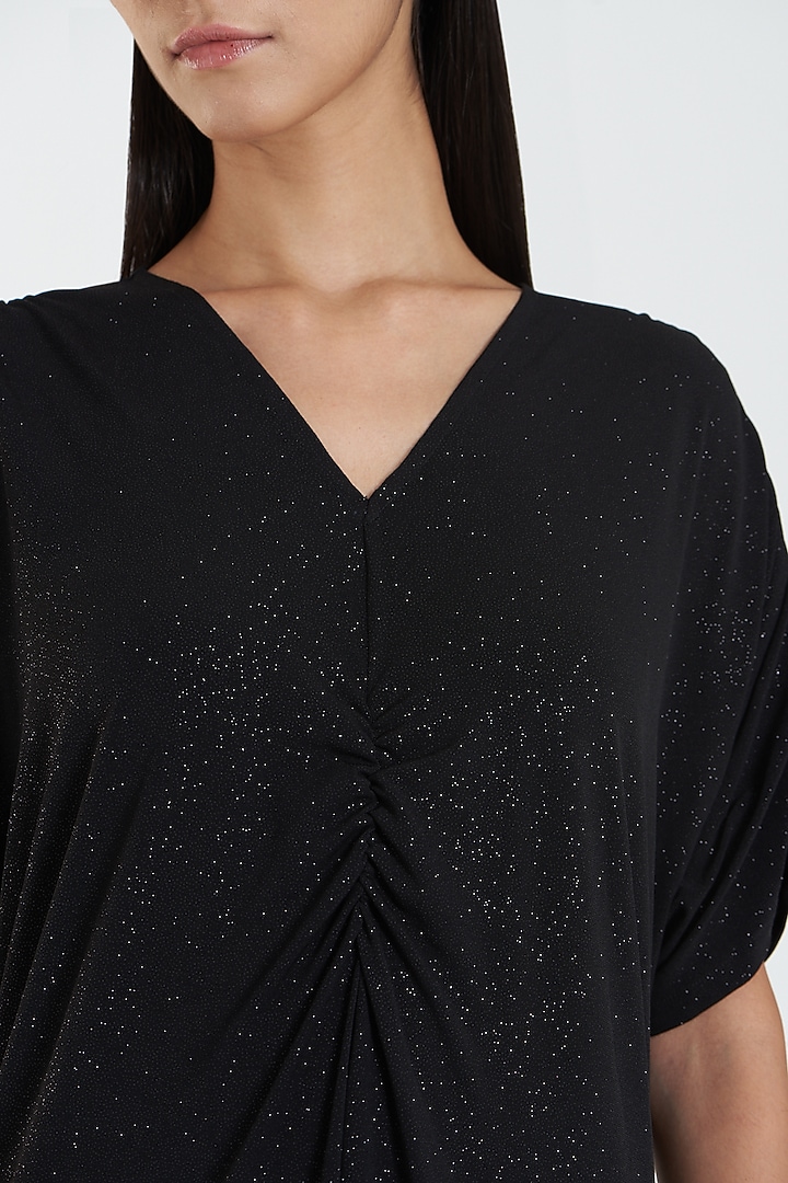 Black Satin Jumpsuit by 431-88 By Shweta Kapur at Pernia's Pop Up Shop