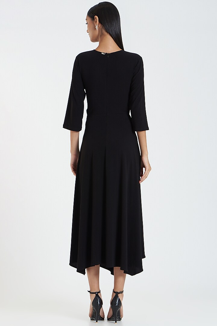 Black Embroidered Vacation Dress by 431-88 By Shweta Kapur at Pernia's Pop Up Shop
