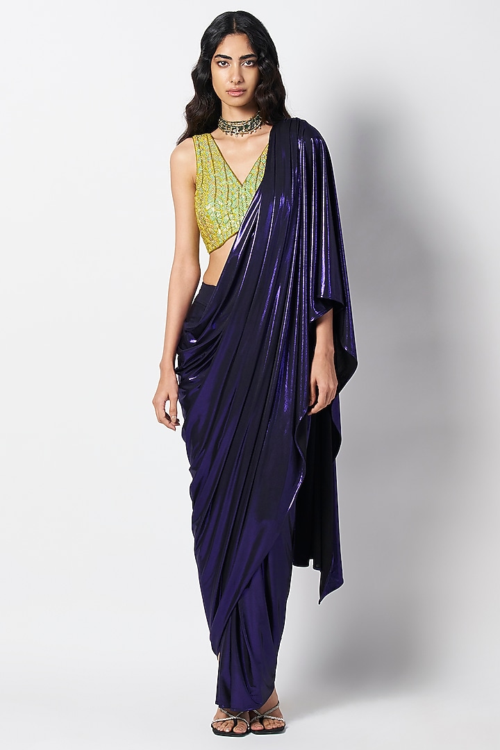 Kelly Green Silk Hand Embroidered Blouse by 431-88 By Shweta Kapur at Pernia's Pop Up Shop