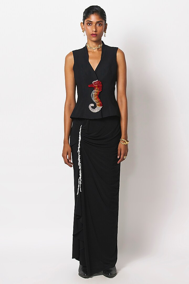 Black Suiting Blazer by 431-88 By Shweta Kapur at Pernia's Pop Up Shop