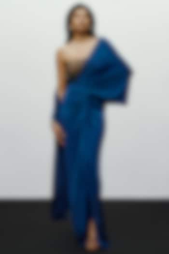 Antique Gold Silk Hand Embroidered Bustier by 431-88 By Shweta Kapur at Pernia's Pop Up Shop