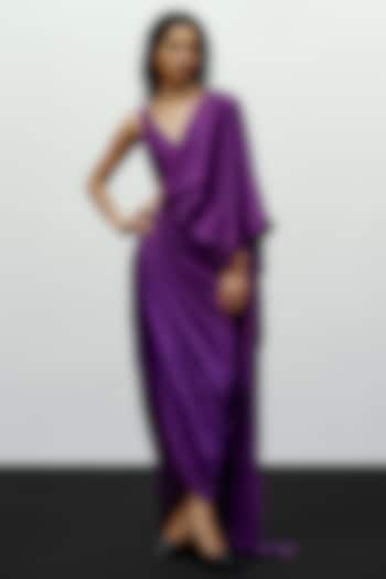 Purple Silk Printed Blouse by 431-88 By Shweta Kapur at Pernia's Pop Up Shop