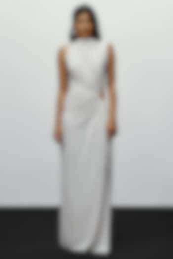 White Jersey Fabric Cocktail Dress by 431-88 By Shweta Kapur at Pernia's Pop Up Shop