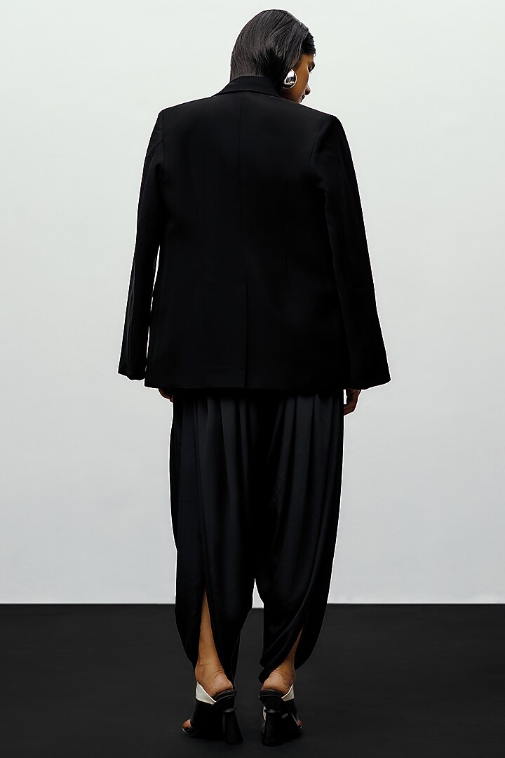 Black Fluid Georgette Pants by 431-88 By Shweta Kapur at Pernia's Pop Up Shop